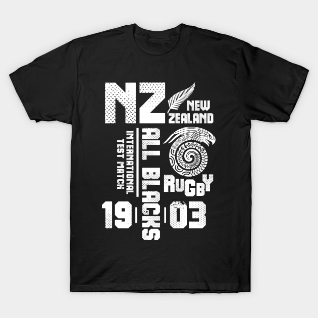 New Zealand All Blacks Rugby Fan Memorabilia T-Shirt by CGD